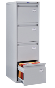 Шкаф картотечный ПРАКТИК "A-44", 1305х408х485 мм, 4 ящика, для 168 подвесных папок 290700