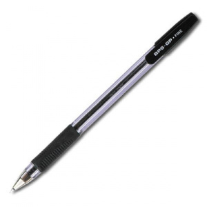 Ручка шариковая PILOT BPS-GP-F черная, 0,32мм, с резин. манжетой Япония