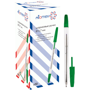 Ручка шариковая Attomex (тип CORVINA) зеленая 0,7мм 5073323