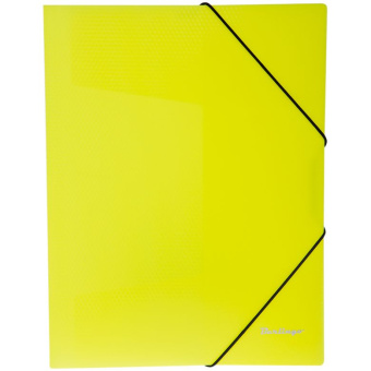 Папка на резинках Berlingo Neon, желтая, А4, с 3-я полями, 500мкм, ANp_01803