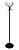 Хоз Вешалка напольная Т22, 1,88 м, диск 40 см, 5 крючков, металл, черная 600175