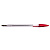 Ручка шариковая  ЭКОНОМ, красная, 1мм, прозрачный корпус, D00201