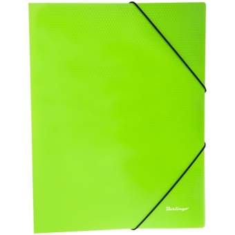 Папка на резинках Berlingo Neon, зеленая, А4, с 3-я полями, 500мкм, ANp_01802