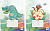 Тетрадь 12л, А5, офсет, цвет. мел. обл., клетка, "Динозавры", ассорти LAMARK, 34952