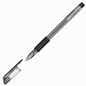 Ручка гелевая Attache Gelios-030 черный стерж, игольчатый, 0,5мм/613145