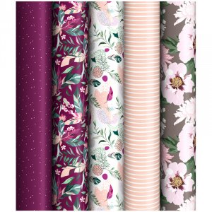 Подарочная упаковка,  Purple mood, 70х100см, 1л., 65г/м2, ассорти 5 дизайнов ,288035, 21803