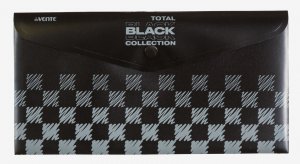 Папка конверт пласт. с кнопкой, TOTAL BLACK travel-size (260x140 мм) 3071339