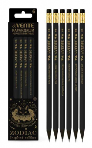 Карандаши чернограф. Zodiac, набор 6шт., НВ заточен.,5030314