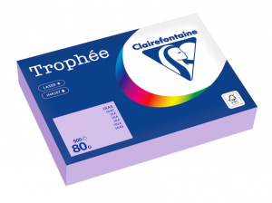 Бумага Цветная CLAIREFONTAINE, 80 г/кв.м, А4 (500л), пастель, бледно-лиловый, Франция, 1872PC