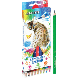 Карандаши цветные 18 цв., deVENTE 5023306