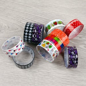 Лента декоративная липкая 15мм*2м 1уп(10 шт) скотч 9197