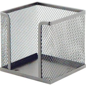 Бокс металл сетка для блоков бумаги 9,5х9,5х6 ,серый , 3042007