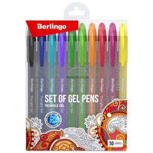 Ручка гелевая Berlingo (набор 10цв.) 0,5мм., 20210