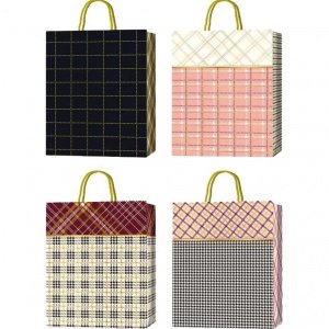Пакет подарочный, 18х23х8 см, Classic Check ,4 дизайна, 9041412