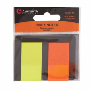 Блок-кубик LAMARK, 45х25, 2цв.х25л., прозрач., пласт.,SN1120