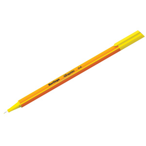 Ручка капиллярная Berlingo "Rapido" желтая, 0,4мм, трехгранная 40109