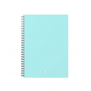 Тетрадь 80л, А5, на спирали, клетка ,Pastel Mint, пласт. обл., 53700