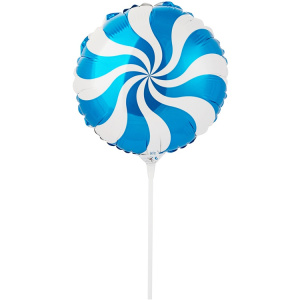 Воздушный шар Ф 9" Конфета голубая 1201-0338