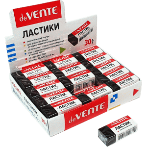Ластик deVENTE, синтетический каучук, прямоугольный черный, 39x17x11 мм 4070711
