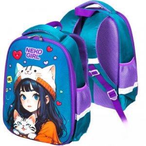 Рюкзак Optima. NekoGirl школьный жесткий 37x28x18 см (17 л) 7033502