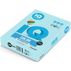 Бумага "IQ COLOR", 80 г/кв.м, А4 (500л), 30MB - голубой