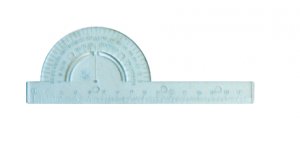 Линейка транспортир, прозр. тонир. 15 см, 5095600