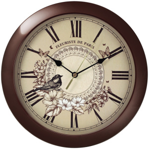 Часы настенные Troyka 11134177, круглые, плавный ход