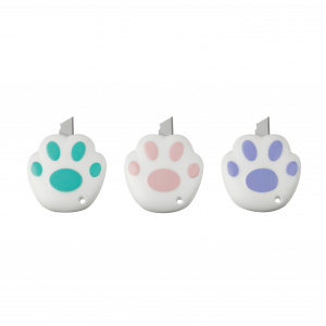 Нож канцелярский 9мм MESHU "Little Paw", блистер, европодвес, ассорти MS_64837 