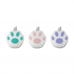 Нож канцелярский 9мм MESHU "Little Paw", блистер, европодвес, ассорти MS_64837 