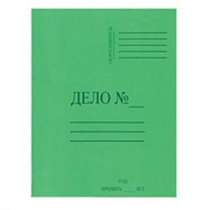 Папка скоросшиватель "Дело" 300 г/кв.м, зеленый, мелованные
