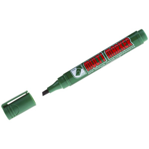 Маркер перманент CROWN Multi Marker,  СКОШЕННЫЙ зеленый, 1-5мм, Корея, CPM-800CH