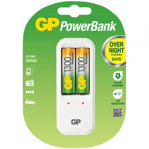 Зарядное устройство GP, PB410GS130-2CR2 +2 шт акк. AA 1300 mAh
