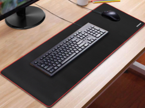 Коврик для мыши для мыши и клавиатуры большой SONNEN "BLACK TITAN XL", 800x300x3 мм, черный, 513615