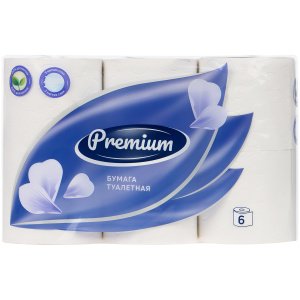 Хоз Туалетная бумага OfficeClean Белая, 3-х сл., 6шт, тиснение