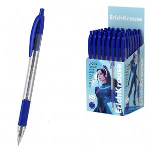 Ручка шариковая Erich Krause автомат. U-209 Matic&Grip Classic , синяя, 1,0мм., грип , 47578