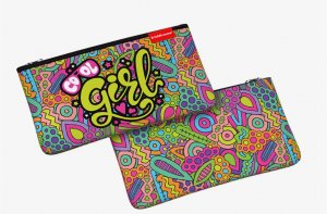 Пенал-кошелек школьный Cool Girl, 220*120 мм,ткань,дизайн ,52312