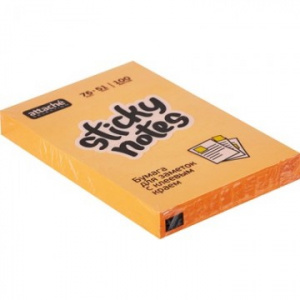 Бумага для заметок Attache, 51 х 76мм, неон оранжевая., 100л, 383709