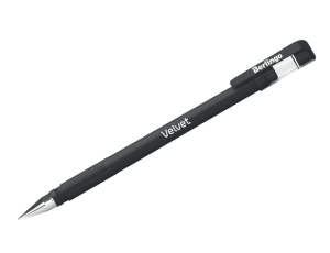 Ручка гелевая Berlingo Velvet черная, 0,5мм, прорезиненный корпус 50125