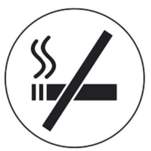 Табличка настенная информ. SMOKERS-NO, пласт., 85мм, на скотче