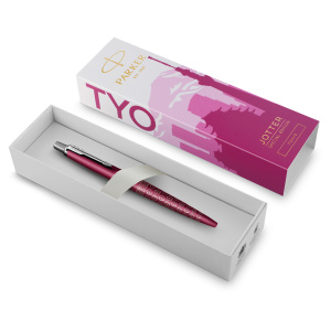 Ручка PARKER шариковая Jotter Tokyo Pink CT ,синяя 1.0мм, кнопочк пода.уп. 2198195