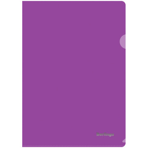 Папка уголок с 1-м отделением, А4, 180мкр, фиолетовая , AGp_04107/30951