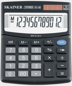 Калькулятор 12-разряд. SKAINER SK-312II,малый настольный