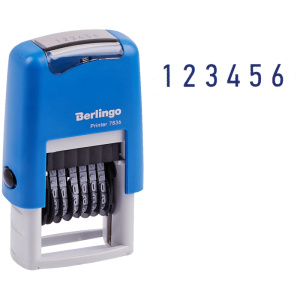 Нумератор 6-ти разрядный мини автомат Berlingo "Printer 7836" 82406