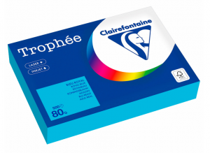 Бумага Цветная CLAIREFONTAINE, 80 г/кв.м, А4 (500л), интенсив, королевский синий, Франция, 1976PC