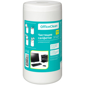 Салфетки OfficeClean чистящие ,универсальные 100 шт (в тубе) 248262