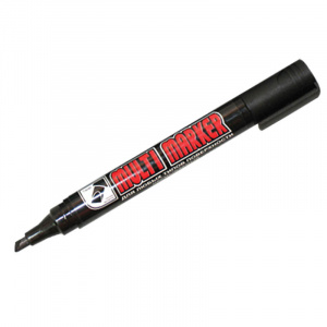 Маркер перманент CROWN Multi Marker,  СКОШЕННЫЙ черный, 1-5мм, Корея, CPM-800CH