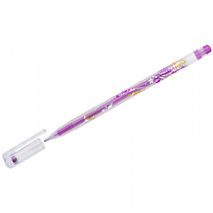 Ручка гелевая CROWN "Glitter Metal Jell" 1.0мм, розовая с блестками Корея, MTJ-500GLS(D)