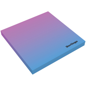 Бумага для заметок BERLINGO , 75х75мм, 50л, розовый/голубой градиент, самокл. 39801