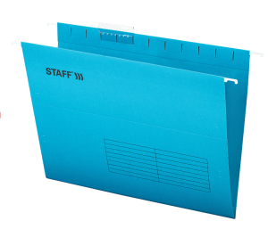 Папка подвесная регистратура STAFF (350х240 мм), до 80 листов синий 10шт 270928