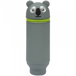 Пенал мягкий 200*55*50 Berlingo "Koala", силикон, серый 05623